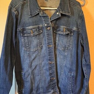 Duluth Trading Co Dark Blue Denim Jean Jacket - Women's